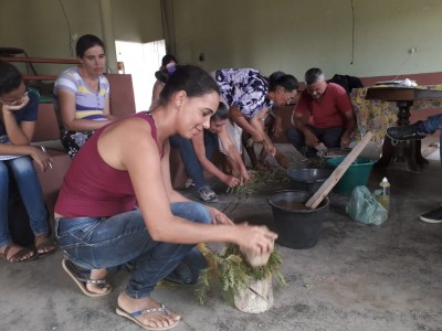 Selma durante o Curso de Formação de Famílias em Sistema Simplificado de Manejo de Água para Produção de Alimentos (SISMA). 